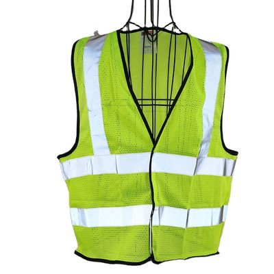 Gilet de visibilité de construction de la classe 2 de la classe 1 le haut avec des poches trafiquent font du vélo salut Vis Vest Belt Gray Yellow
