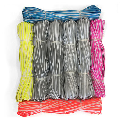 Coiffure de ruban de tissu sur tuyauterie réfléchissante bordure de tresses pour les vêtements de sécurité