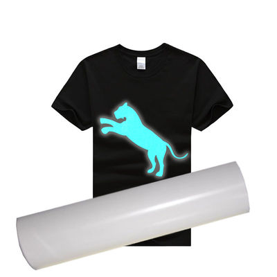 La lueur en gros de Rolls de Htv de vinyle blanc de scintillement la nuit dans l'obscurité fournissent des formulaires