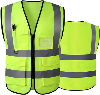 Gilet réfléchissant de la classe 1 de la classe 2 de la classe 3 de la classe 4 pour le vélo montant Mesh Safety Custom Logo