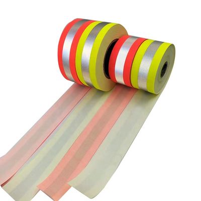 Bleu rouge jaune réfléchi bleu rouge salut Vis Reflective Strips For Jackets de Fluo de tissu de coton