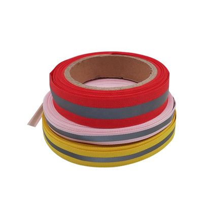 les courroies en nylon réfléchies 15mm rouges de sangle de polypropylène de 25mm pour des chaussures d'uniformes se baladent