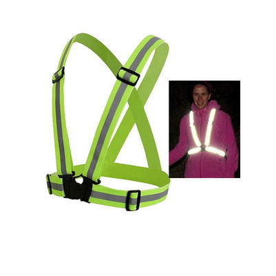 Visibilité élevée de harnais faisant un cycle la ceinture réfléchie pour courir le réflecteur sans manche de forme de v de sports du trafic