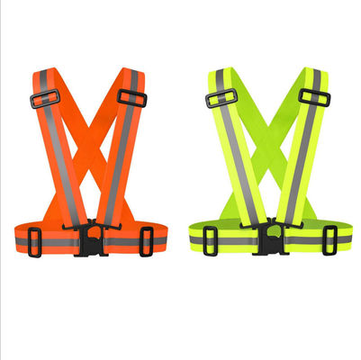 Pulser élastique d'enfant de ceinture de visibilité de ceinture de croix pourpre au néon verte réfléchie élevée résistante de moto