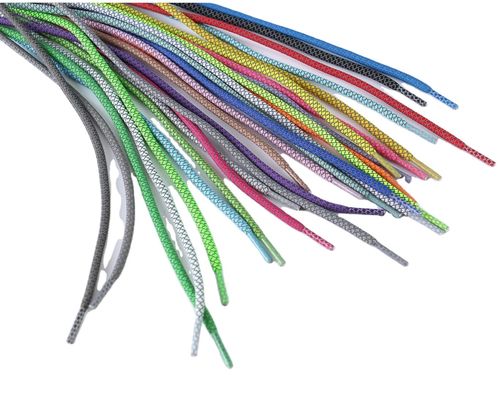 Comme les Shoestrings réfléchis 1Pair 100 de dentelles de chaussure de course de  corde ronde de sport d'espadrille de 120 140 160cm