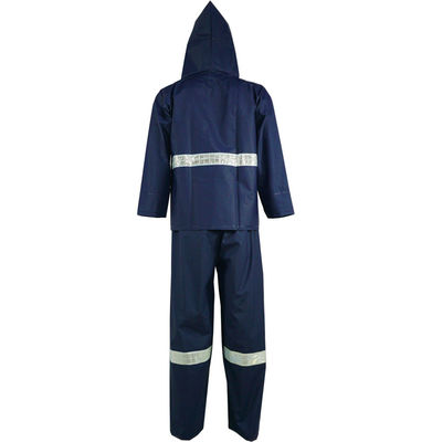 La pêche courante réfléchissante à capuchon de veste de pluie vêtx le haut poncho lourd de vitesse de pluie de visibilité d'unité centrale