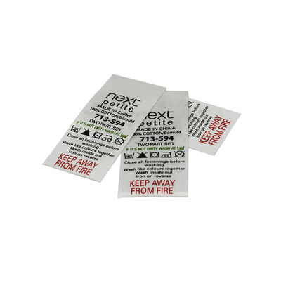 Les labels d'impression d'écran en soie pour des vêtements lissent le soin de vêtements de nuit