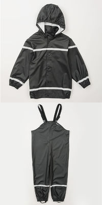 Les filles réfléchissantes des garçons des enfants de pluie de sécurité des hommes verts de veste ont dédoublé la haute pluie Poncho Suit de visibilité