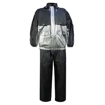 Imperméable réfléchi respirable léger de recyclage réfléchi argenté de manteau de veste de pluie avec le capot