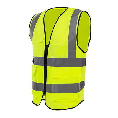 Haut gilet réfléchissant de construction de bâtiments de jardin de Vis Running Gilet Bibs Straps pour les hommes