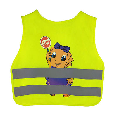 Usage de recyclage d'école de Vis Jackets Vest Cartoon Kids du gilet réfléchissant des enfants salut respirable