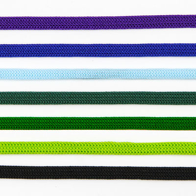 Le pourpre Grey Black Reflective Shoe Laces a coloré le nylon tressé plat de vision élevée