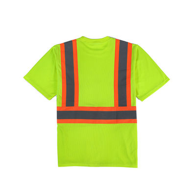 T-shirts Polo Shirts Reflective de sécurité de visibilité de Vis Fr Short Sleeve Shirts de la classe 3 salut hauts