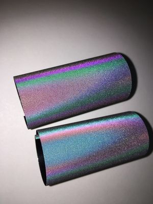 Film réfléchissant élastique à transfert de chaleur arc-en-ciel facile à couper et à découper au laser