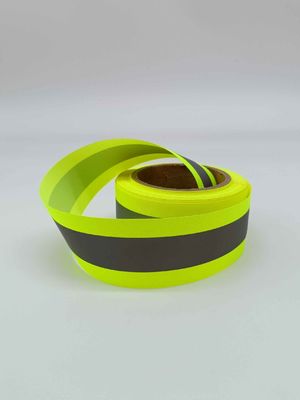 le panneau de jonction de bande de ruban de sangle de  Safety Silver Reflective cousent sur 25mm x 50meter (l'argent jaune)
