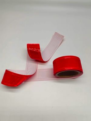 Fer réfléchi de bande de visibilité élevée faite sur commande de PVC dessus pour le poteau de signalisation Crystal Heat Press