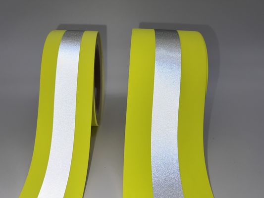 Tape de tissu réfléchissant résistant au feu de couleur fluorescente appliquée à la protection contre les incendies