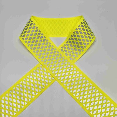 Films de transfert de chaleur de fer à haute visibilité à tissu réfléchissant jaune pour vêtements de sport